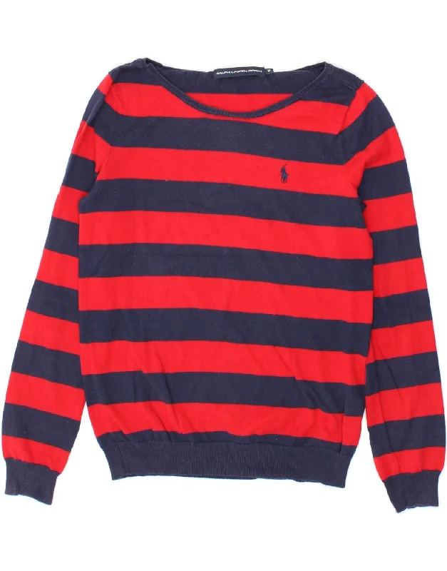 RALPH LAUREN Womens Boat Neck Jumper Sweater UK 12 Medium Navy Blue Elegant Classic Vintage RALPH LAUREN Womens Boat Neck Jumper Sweater UK 12 Medium Navy Blue Elegant Classic Vintage