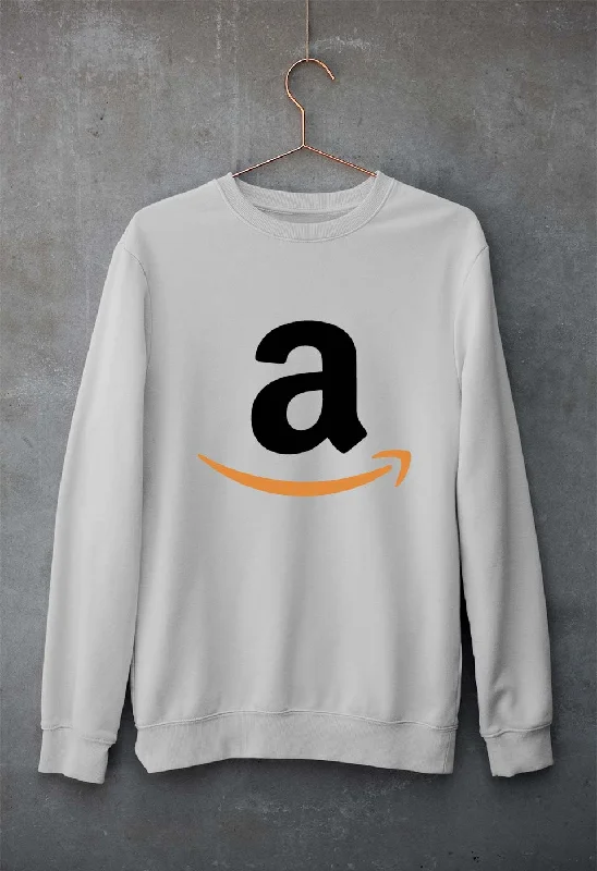 Amazon Unisex Sweatshirt for Men/Women Hoodie with Hem Frayed Vintage Worn