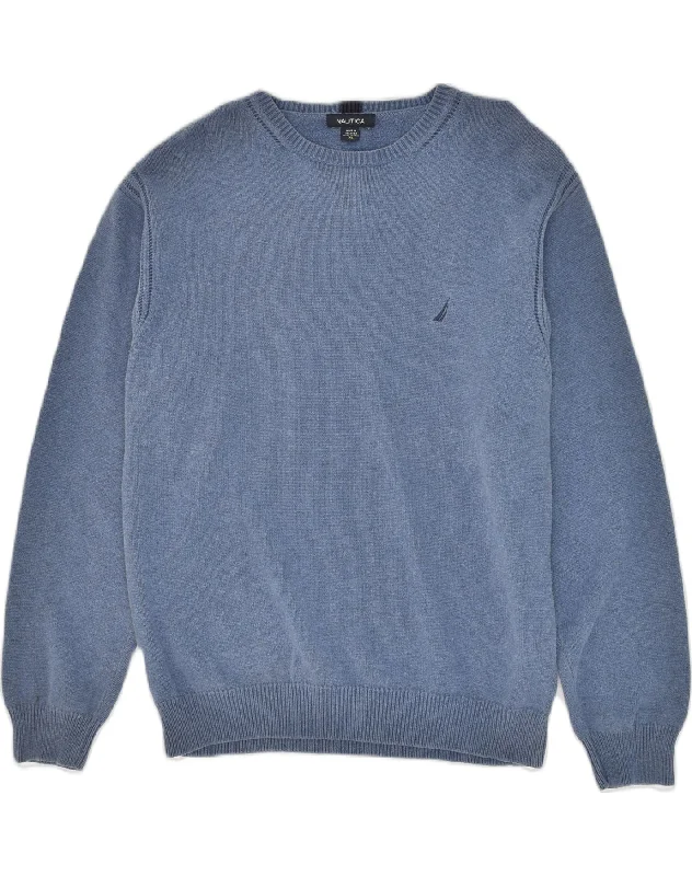 NAUTICA Mens Crew Neck Jumper Sweater XL Blue Cotton Iron Safe Non-Iron Wrinkle Free NAUTICA Mens Crew Neck Jumper Sweater XL Blue Cotton Iron Safe Non-Iron Wrinkle Free
