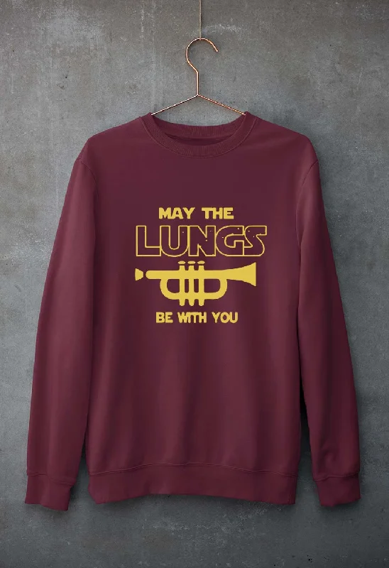 Trumpet Unisex Sweatshirt for Men/Women Hoodie with Strings Custom Fit Adjustable
