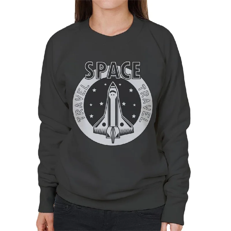 NASA Space Travel Rocket Women's Sweatshirt Hoodie with Oversized Fit Loose Comfortable