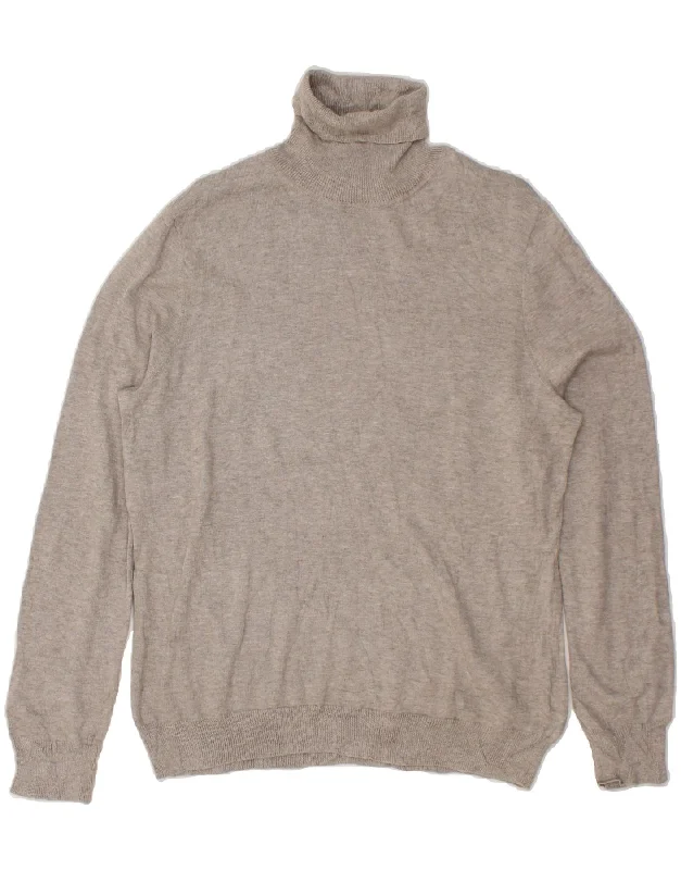 RALPH LAUREN Womens Roll Neck Jumper Sweater UK 18 XL Grey Cotton Long Sweater Short Sweater Cropped Sweater RALPH LAUREN Womens Roll Neck Jumper Sweater UK 18 XL Grey Cotton Long Sweater Short Sweater Cropped Sweater
