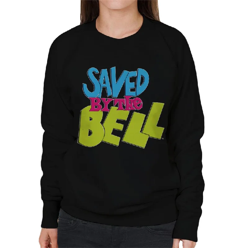 Saved By The Bell Coloured Logo Women's Sweatshirt Hoodie with Embroidery Detailed Premium