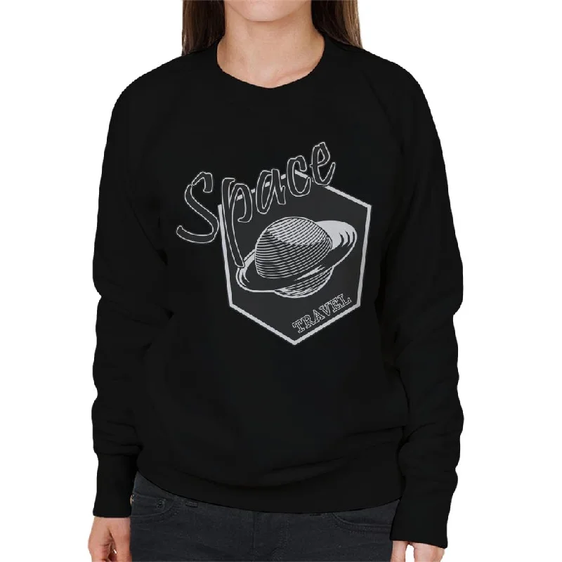 NASA Space Travel Saturn Women's Sweatshirt Hoodie with Button Classic Timeless