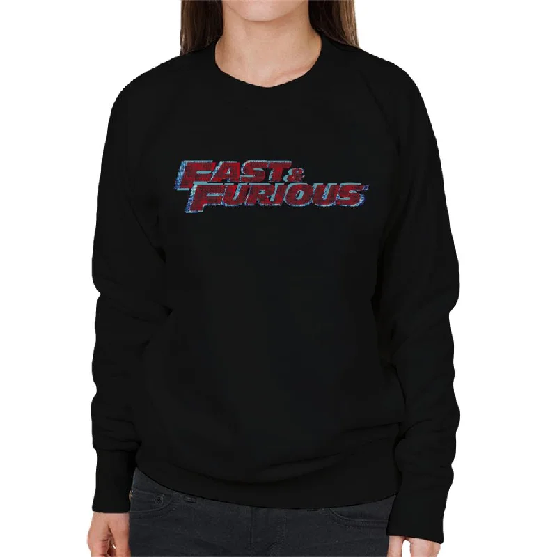 Fast and Furious Red Logo Women's Sweatshirt Hoodie with Hem Patch Decorative Personalized