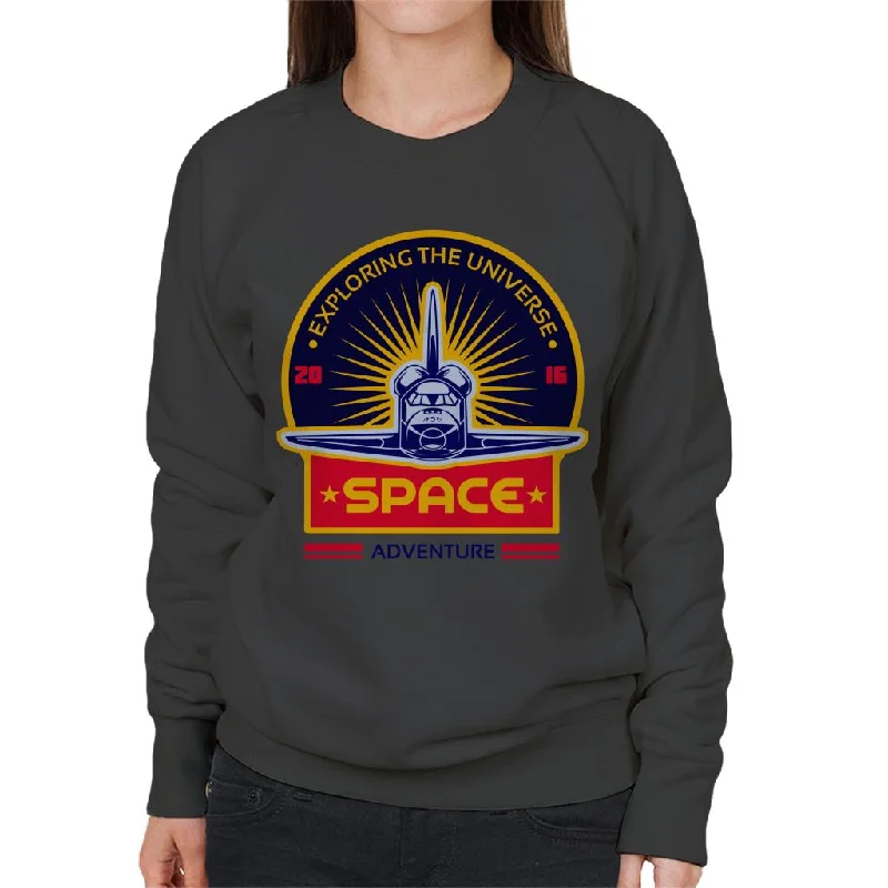 NASA Exploring The Universe Women's Sweatshirt Hoodie with Tied Waist Feminine Flattering