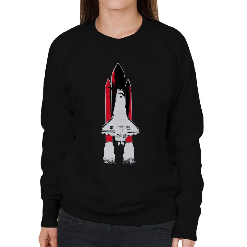 NASA Atlantis Shuttle Launch Women's Sweatshirt Hoodie with Lining Warm Insulated