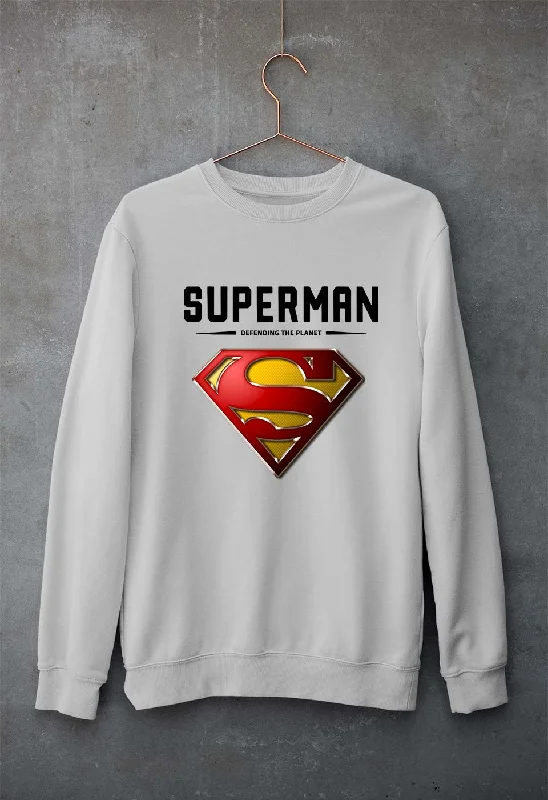 Superman Superhero Unisex Sweatshirt for Men/Women Hoodie with Exposed Zipper Edgy Industrial