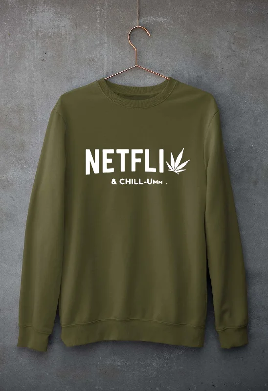 Netflix Weed & Chill Unisex Sweatshirt for Men/Women Hoodie with Rhinestones Sparkly Elegant Netflix Weed & Chill Unisex Sweatshirt for Men/Women Hoodie with Rhinestones Sparkly Elegant