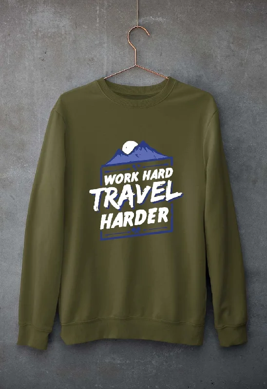 Travel Harder Unisex Sweatshirt for Men/Women Hoodie with Gradient Ombre Colorful