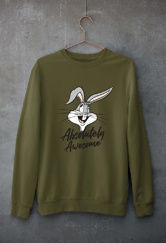 Rabbit Bunny Unisex Sweatshirt for Men/Women Hoodie with Hem Raw Edge Edgy Unfinished