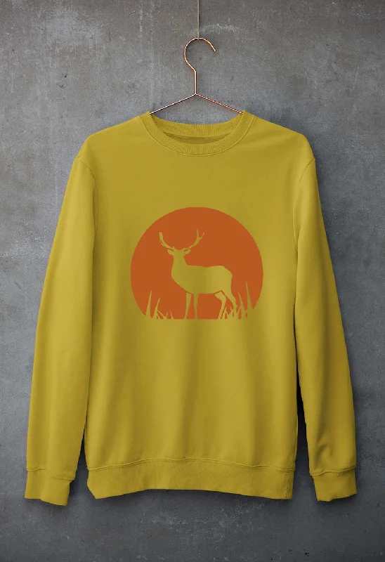 Deer Unisex Sweatshirt for Men/Women Hoodie with Monochrome Minimalist Simple