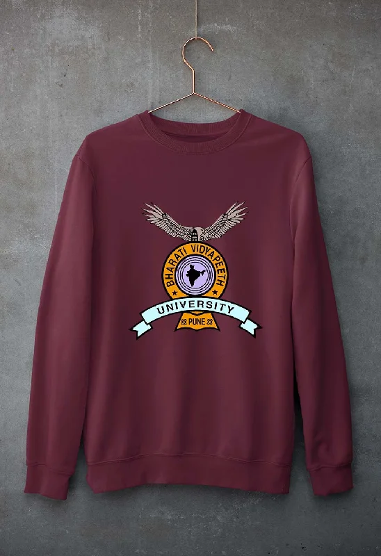 Bharati Vidyapeeth Unisex Sweatshirt for Men/Women Hoodie with Front Slit Layering Stylish
