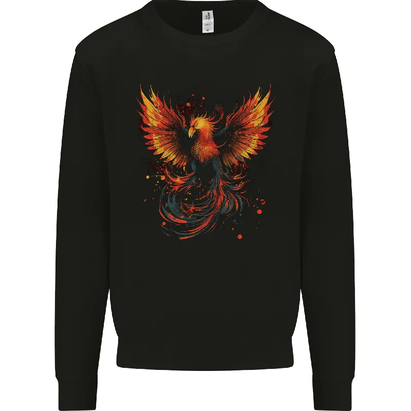 A Phoenix Rising From the Flames Fantasy Mens Sweatshirt Jumper Hooded Sweatshirt Casual Wear Street Style A Phoenix Rising From the Flames Fantasy Mens Sweatshirt Jumper Hooded Sweatshirt Casual Wear Street Style