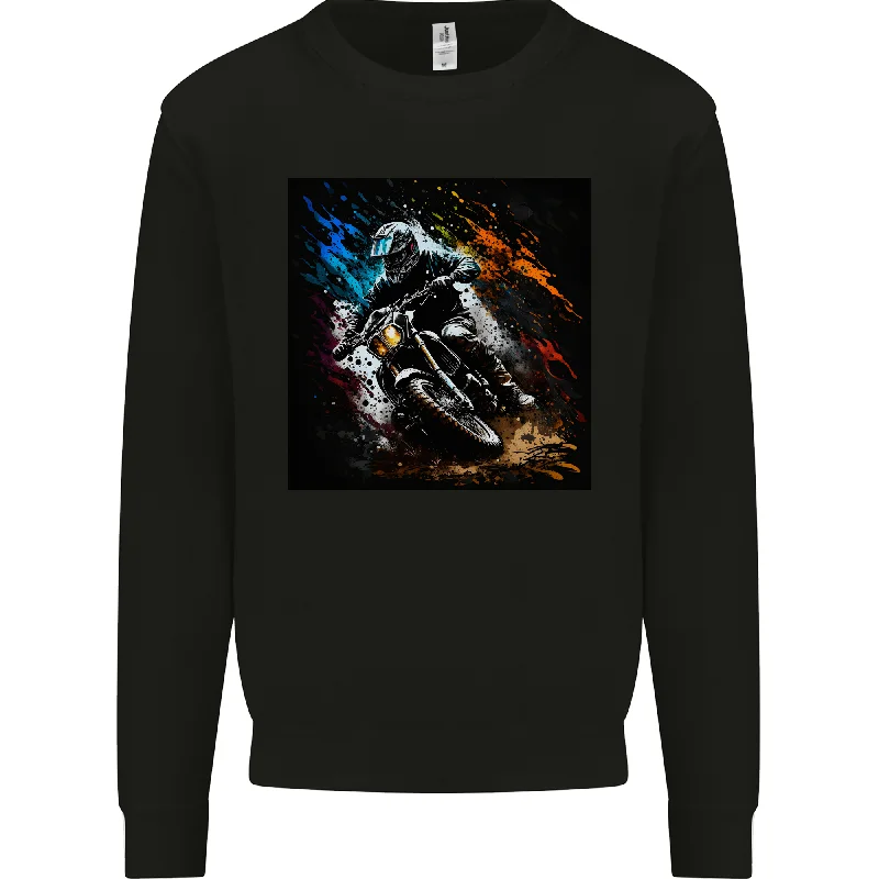 A Motocross Illustration MotoX Dirt Bike Motorsports Mens Sweatshirt Jumper Hoodie with Double Zipper Versatile Adjustable A Motocross Illustration MotoX Dirt Bike Motorsports Mens Sweatshirt Jumper Hoodie with Double Zipper Versatile Adjustable