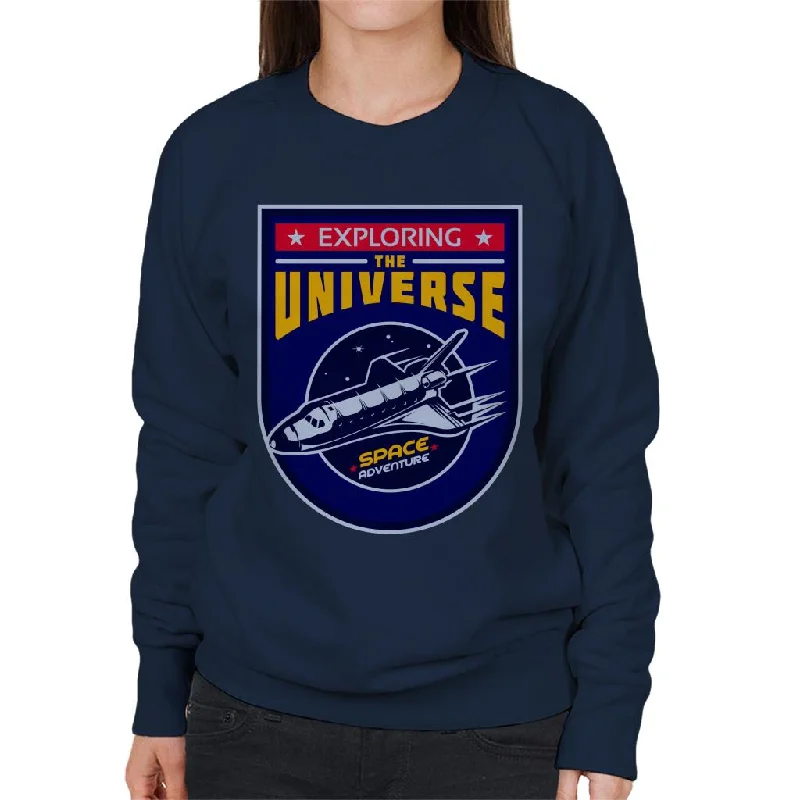 NASA Exploring The Universe Space Adventure Women's Sweatshirt Hoodie with Full-Zip Functional Layering