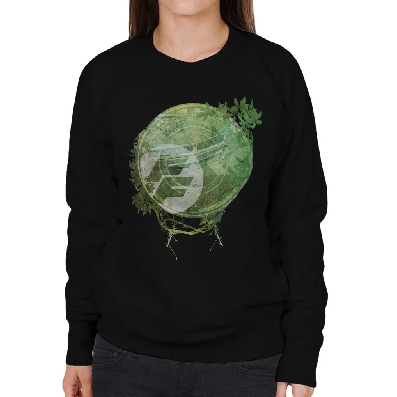 Fast and Furious Floral Montage Women's Sweatshirt Hoodie with Hem Fringe Bohemian Relaxed