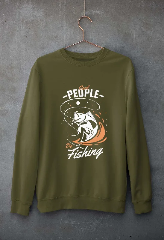 Fishing Unisex Sweatshirt for Men/Women Hoodie with Cuffed Sleeves Snug Secure