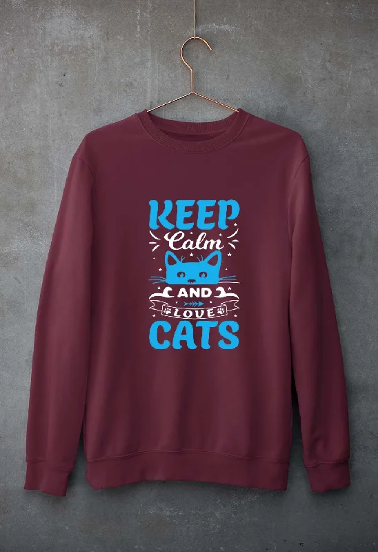 Cat Unisex Sweatshirt for Men/Women Hoodie with Hidden Zipper Minimalist Clean
