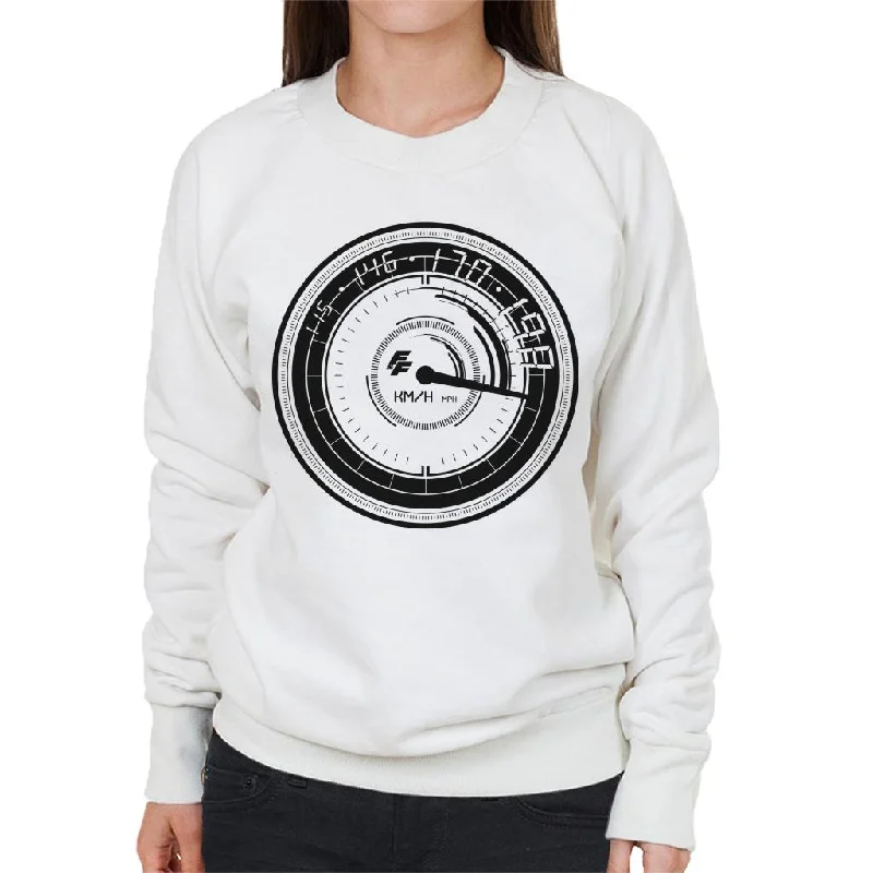 Fast and Furious Speedometer Women's Sweatshirt Hoodie with Zipper Versatile Modern