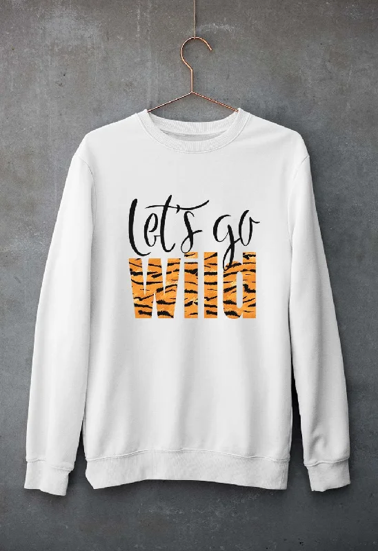 Lets Go Wild Unisex Sweatshirt for Men/Women Hoodie with High Neck Warm Protective