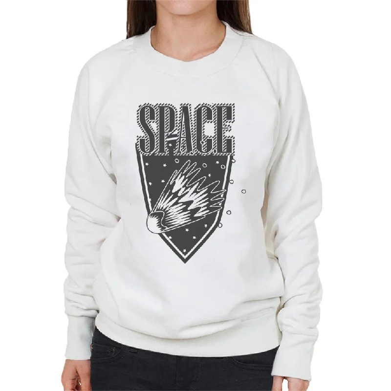NASA Space Meteor Women's Sweatshirt Hoodie with Stripes Bold Sporty