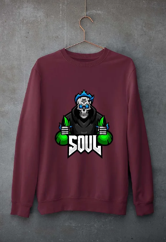 Battlegrounds Mobile India (BGMI) Soul Esport Unisex Sweatshirt for Men/Women Hoodie with Sequins Glamorous Eye-catching