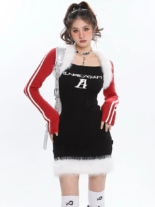 UNACASYLMA Patchwork Contrast Color Long Sleeve Slim Mini Dress Modern Satin Mini Dress UNACASYLMA Patchwork Contrast Color Long Sleeve Slim Mini Dress Modern Satin Mini Dress
