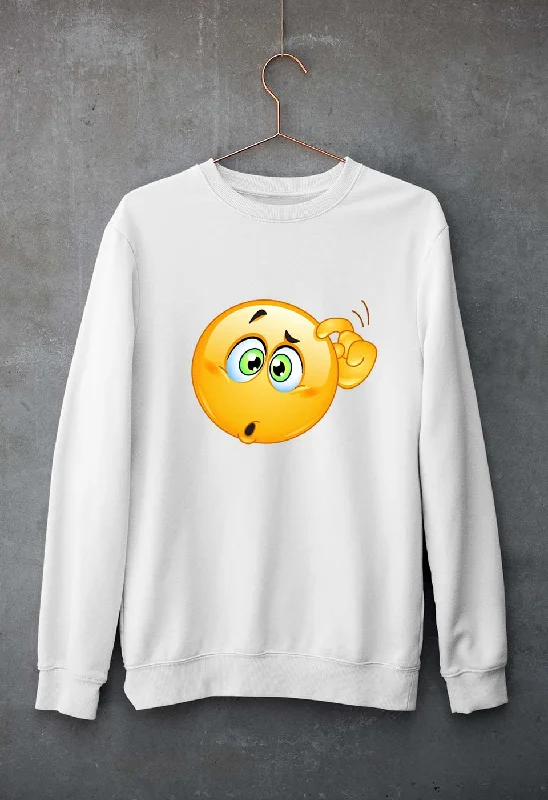 Emoji Unisex Sweatshirt for Men/Women Hoodie with Batwing Sleeves Loose Dramatic
