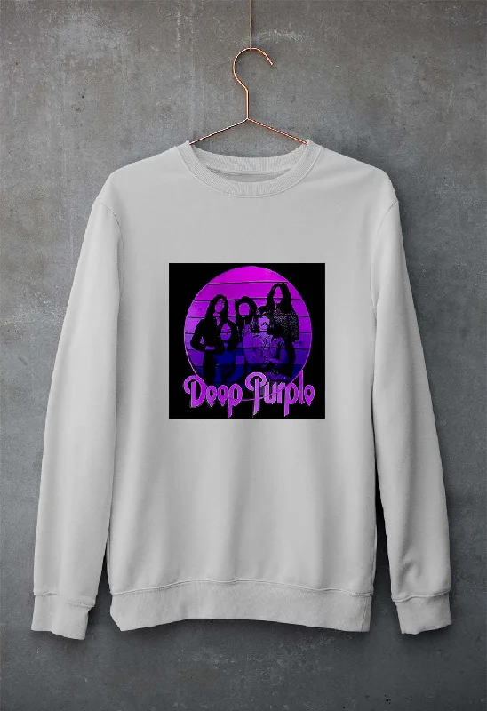 Deep Purple Unisex Sweatshirt for Men/Women Hoodie with Toggle Buttons Decorative Unique