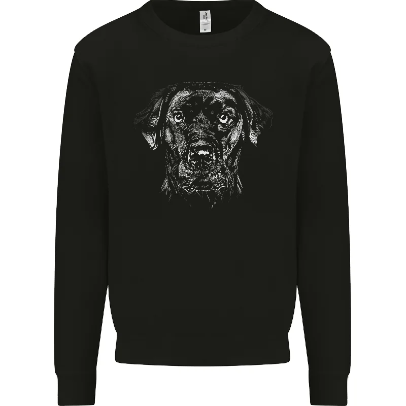 A Labrador Retriever Dog Mens Sweatshirt Jumper Hoodie with Half-Zip Sporty Casual