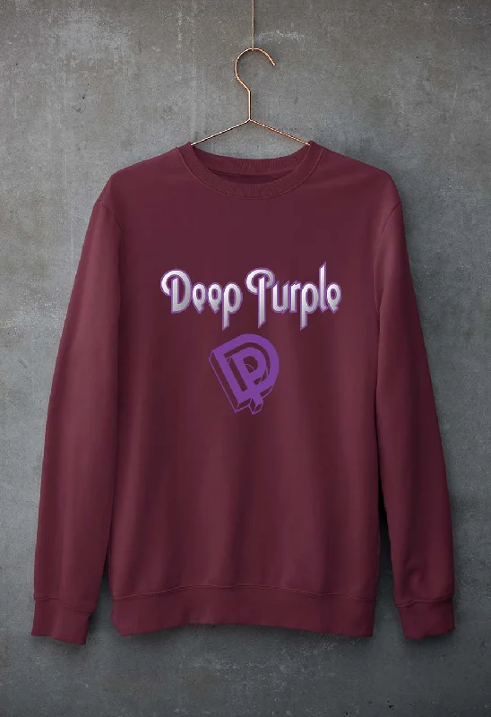 Deep Purple Unisex Sweatshirt for Men/Women Hoodie with Hem Drawcord Adjustable Customizable