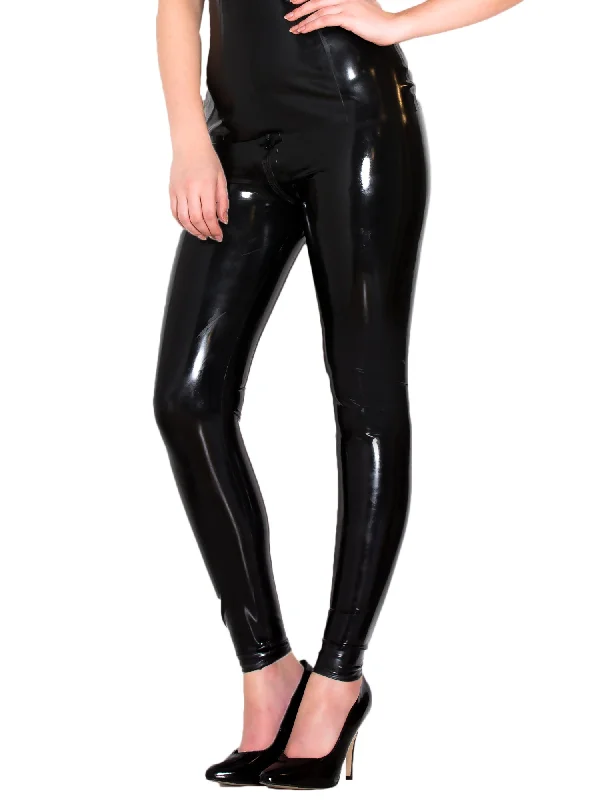 Skinny Latex Jeans in Black Casual Loose Fit Jeans