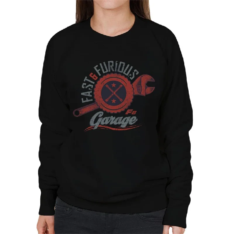 Fast and Furious 8 Garage Logo Women's Sweatshirt Hoodie Dress Longline Feminine