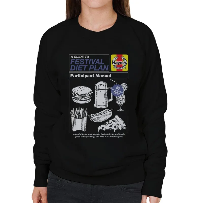 Haynes Festival Diet Plan Manual Women's Sweatshirt Hoodie with Hood Adjustable Protection Haynes Festival Diet Plan Manual Women's Sweatshirt Hoodie with Hood Adjustable Protection