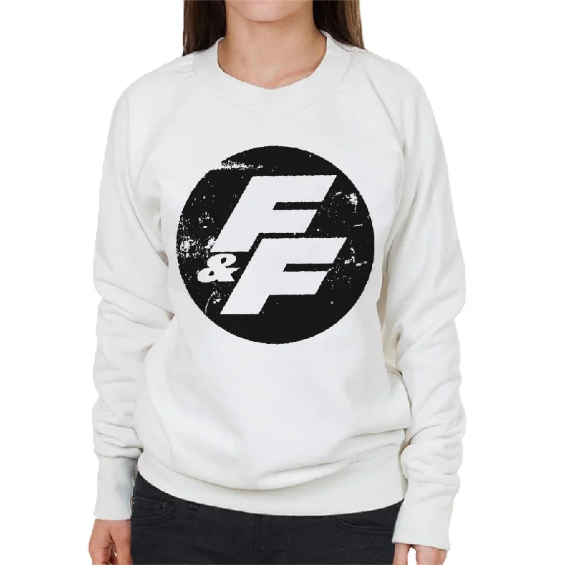 Fast and Furious FF Vintage Logo Women's Sweatshirt Hoodie with Batwing Sleeves Loose Dramatic