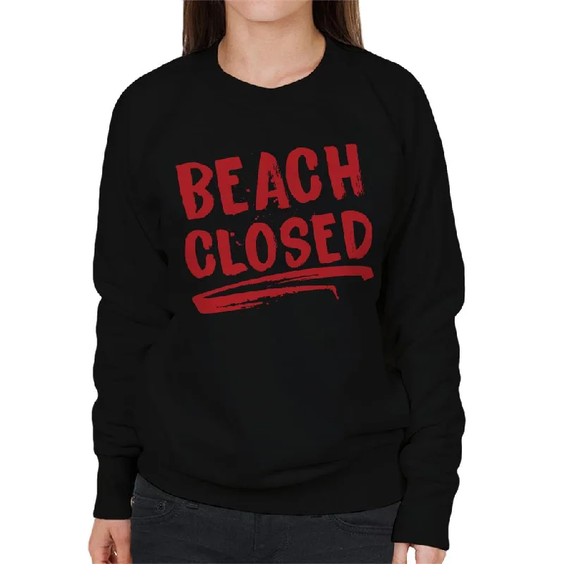 Jaws Beach Closed Women's Sweatshirt Hoodie with Pastel Soft Subtle