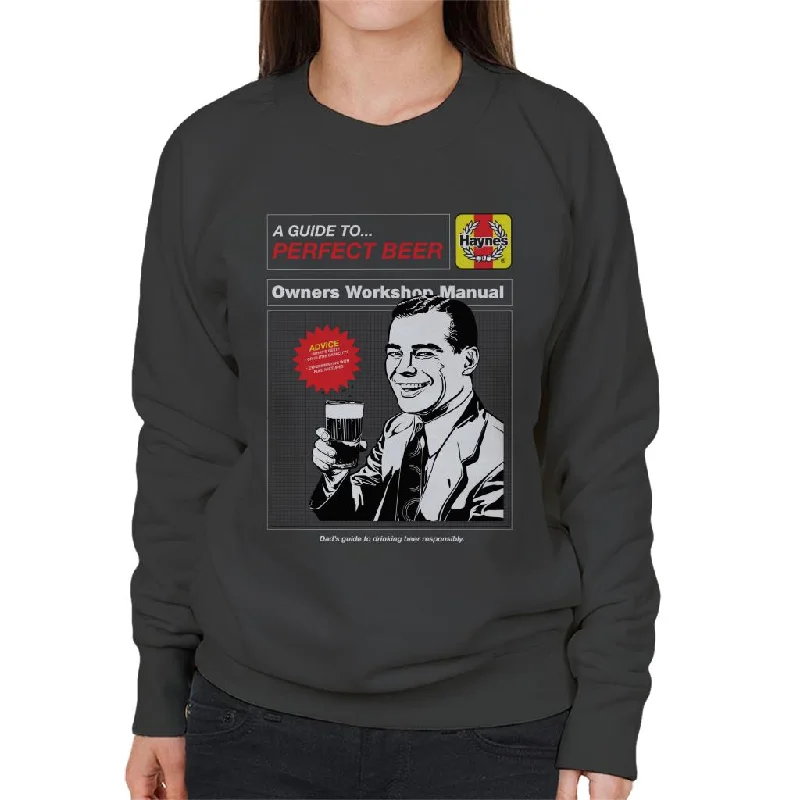 Haynes Guide To Perfect Beer Workshop Manual Women's Sweatshirt Hoodie Crop Top Short Trendy Haynes Guide To Perfect Beer Workshop Manual Women's Sweatshirt Hoodie Crop Top Short Trendy
