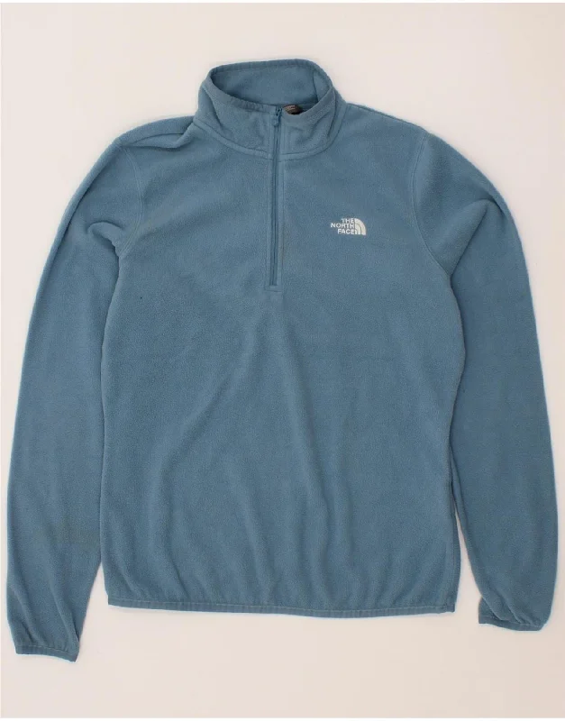 THE NORTH FACE Womens Zip Neck Fleece Jumper UK 12 Medium Blue Polyester Spandex Rayon Corduroy THE NORTH FACE Womens Zip Neck Fleece Jumper UK 12 Medium Blue Polyester Spandex Rayon Corduroy