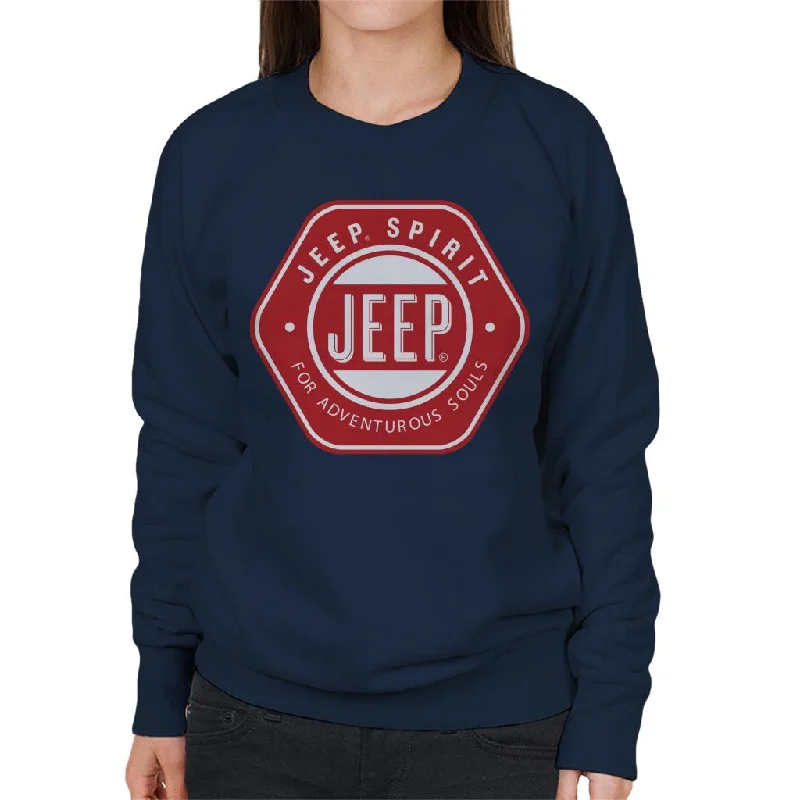 Jeep Spirit For Adventurous Souls Women's Sweatshirt Hoodie with Toggle Buttons Decorative Unique