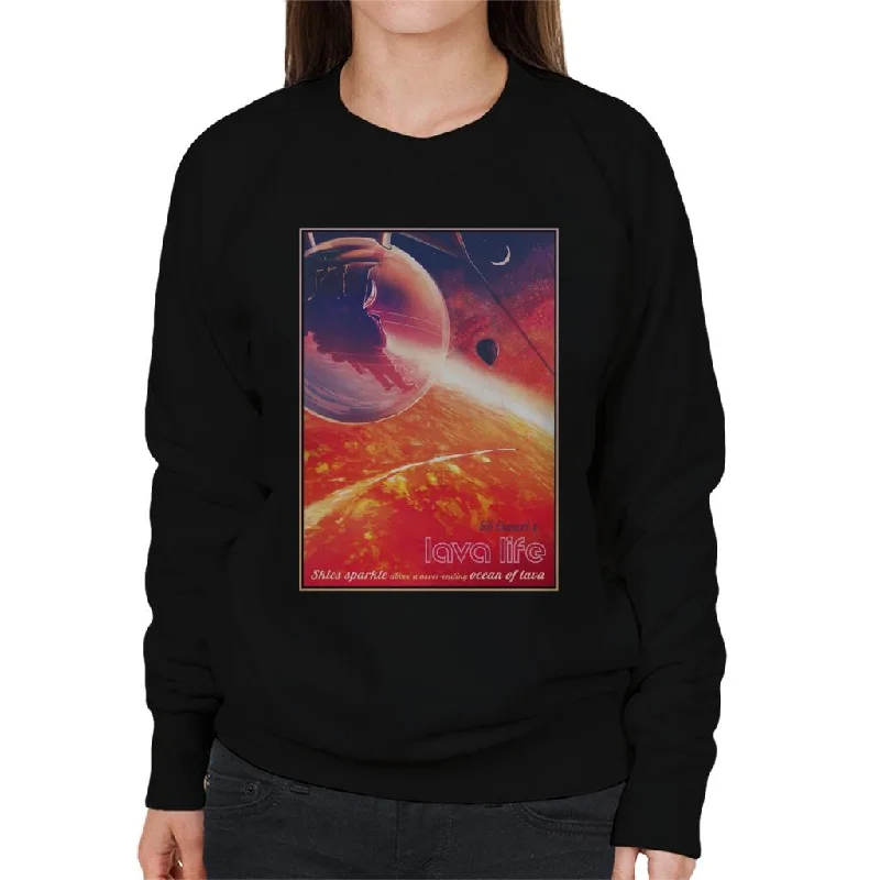 NASA 55 Cancri E Lava Life Women's Sweatshirt Hoodie with Drop Shoulder Relaxed Streetwear