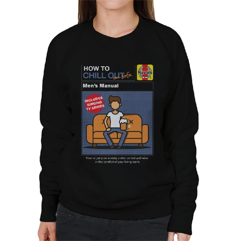 Haynes How To Chill Out On Sofa Women's Sweatshirt Hoodie with Pastel Soft Subtle