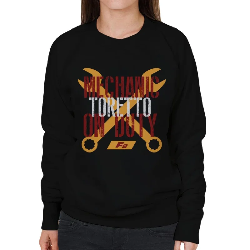 The Fast and The Furious Mechanic Toretto On Duty Women's Sweatshirt Hoodie with Reflective Safety Nightwear