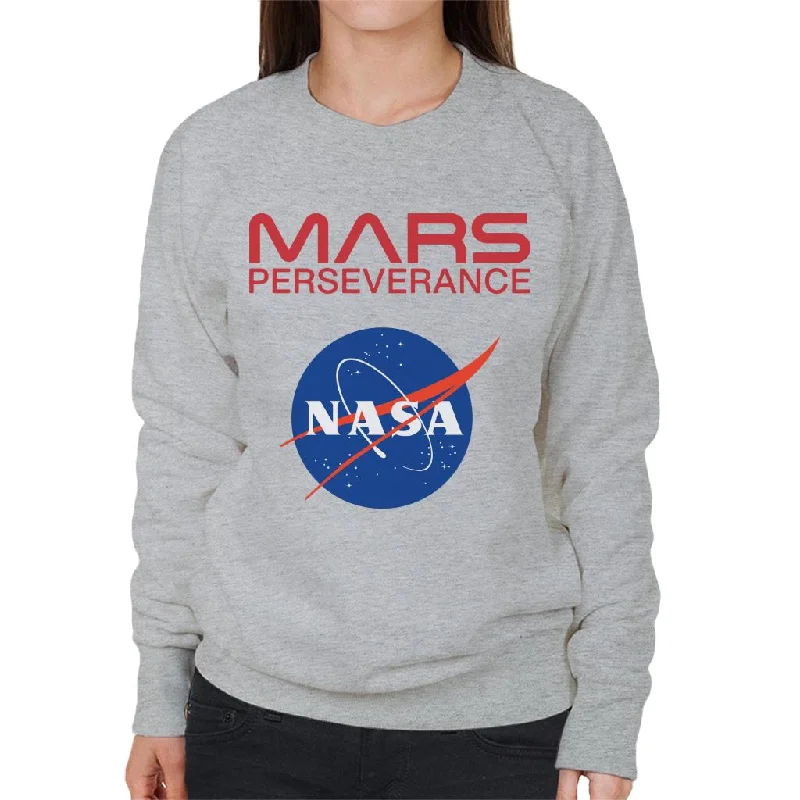 NASA Logo Mars Perseverance Women's Sweatshirt Hoodie with Hem Drawcord Adjustable Customizable