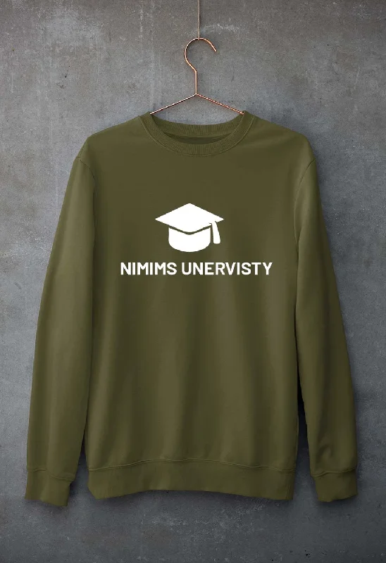 NMIMS Unisex Sweatshirt for Men/Women Hoodie with Raw Hem Edgy Unfinished