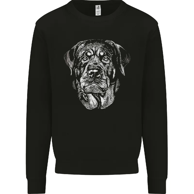A Monochrome Rottweiler Dog Mens Sweatshirt Jumper Hoodie with Ribbed Cuffs Snug Fit Comfort A Monochrome Rottweiler Dog Mens Sweatshirt Jumper Hoodie with Ribbed Cuffs Snug Fit Comfort