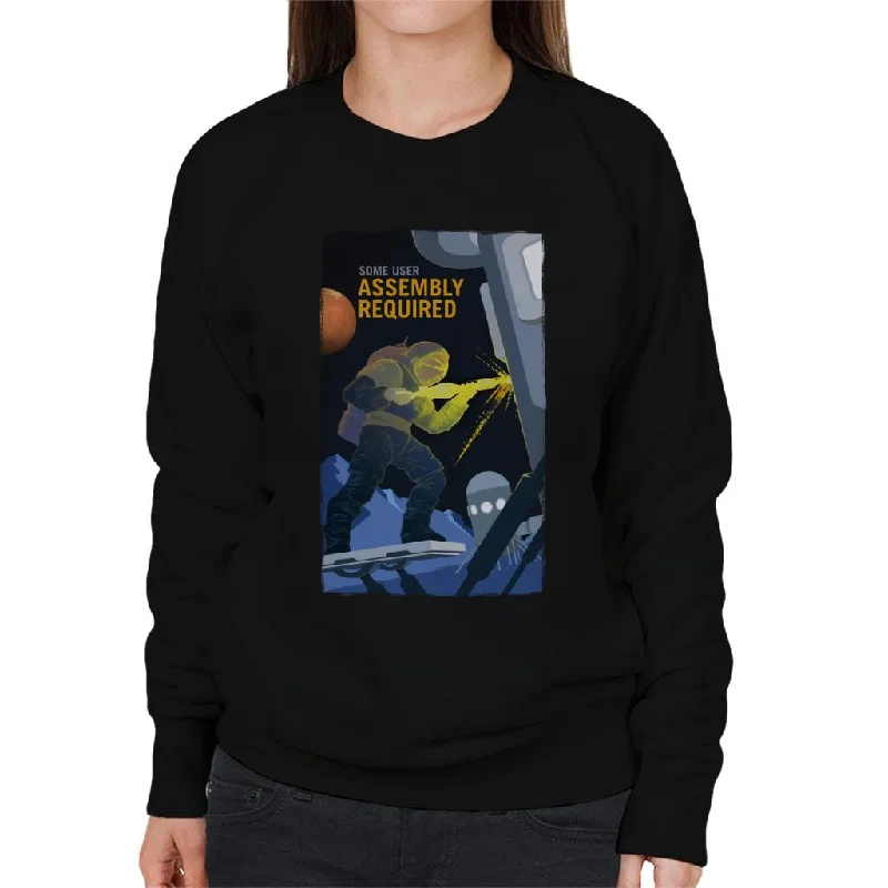 NASA Some User Assembly Required Women's Sweatshirt Hooded Sweatshirt Casual Wear Street Style