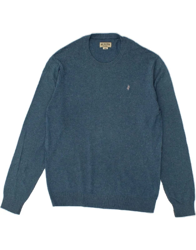 MARLBORO CLASSICS Mens Crew Neck Jumper Sweater XL Blue Cotton Elegant Classic Vintage MARLBORO CLASSICS Mens Crew Neck Jumper Sweater XL Blue Cotton Elegant Classic Vintage
