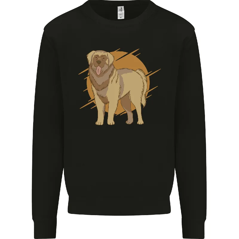 A Leonberger Dog Mens Sweatshirt Jumper Hoodie Crop Top Short Trendy
