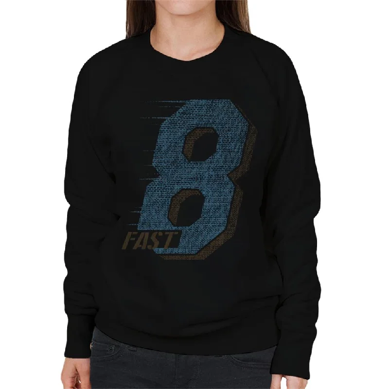 Fast and Furious Fast 8 Large Icon Women's Sweatshirt Hoodie with Rhinestones Sparkly Elegant Fast and Furious Fast 8 Large Icon Women's Sweatshirt Hoodie with Rhinestones Sparkly Elegant